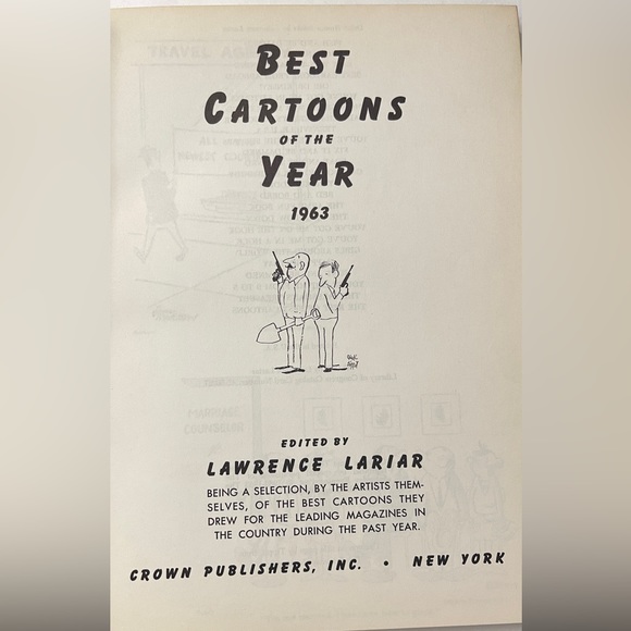 Vintage Book Accents Vintage Book Best Cartoons Of The Year 963